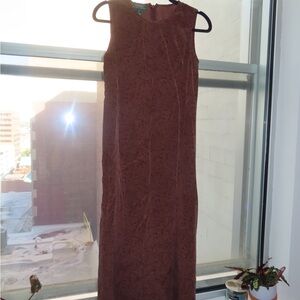 Vintage Ralph Lauren Maroon Silk Paisley Dress